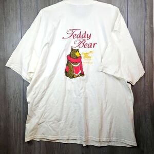 🎁 Teddy Bear GILDAN Ultra Cotton Men XXXL Health Logistics White Oversize VTG